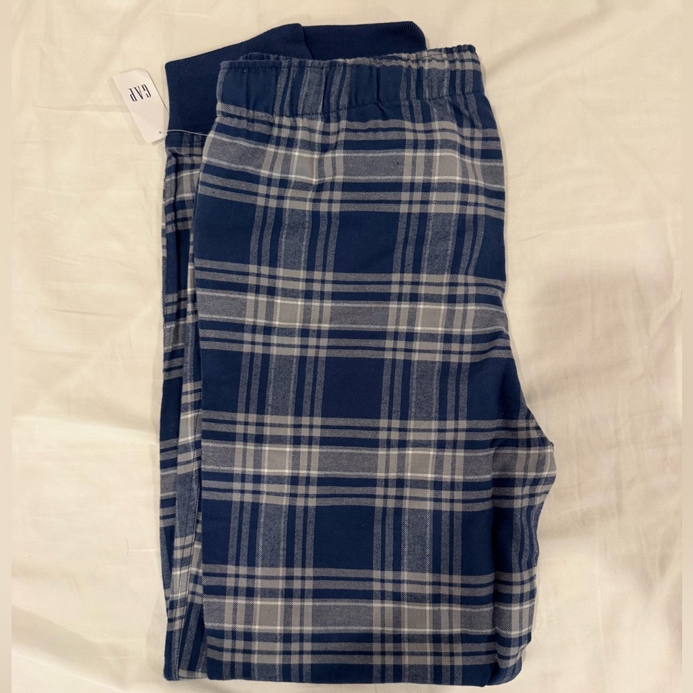 GAP Blue Plaid Pajamas NWT
